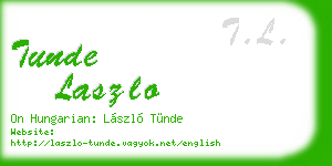 tunde laszlo business card
