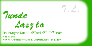 tunde laszlo business card